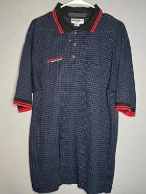 Firestone Complete Auto Care Polo Shirt-Mens  XL-Blue/Red/Black-Work Uniform
